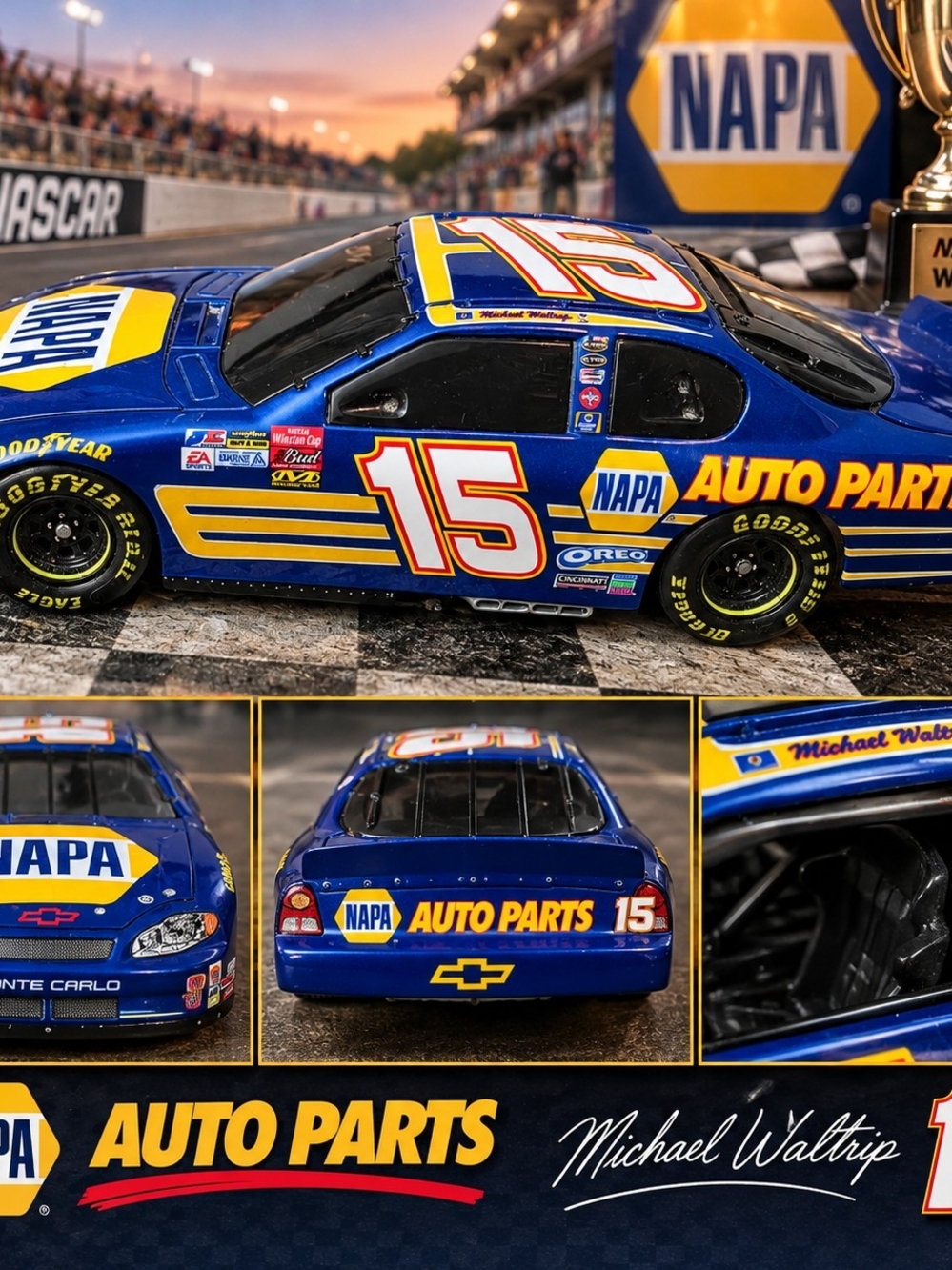 Action Michael Waltrip #15 NAPA Auto Parts NASCAR 1:24 Diecast Race Car